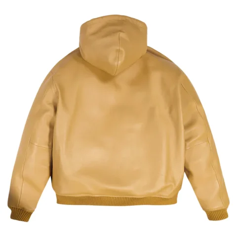 Sudadera con capucha de cuero Nappa Avirax Script para hombres y mujeres