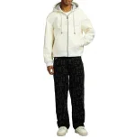 Avirex Script Nappa Leather Hoodie Snow White – Premium Men’s Leather Hoodie