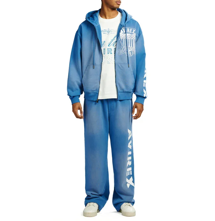 Avirex Washed Hoodie for Men and Women | Vintage Look, Soft Fleece, Everyday Comfort