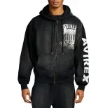 Avirex Washed Hoodie for Men and Women | Vintage Style Pullover Sweatshirt