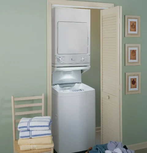 GE 3.6 Cu. Ft. Spacemaker Stationary Electric Dryer DSKS433EBWW