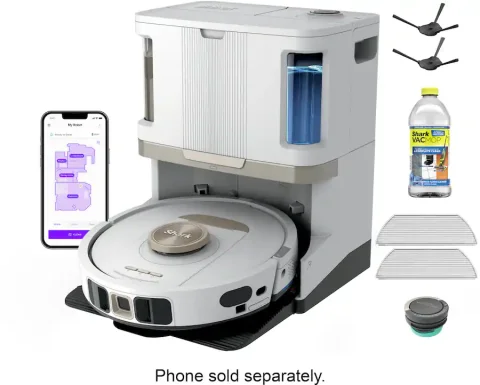 Shark Stratos 2‑in‑1 Robot Vacuum & Mop with NeverTouch Self‑Cleaning Base