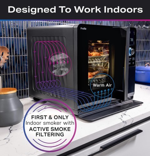 GE Profile Smart Indoor Smoker with App Control and Active Smoke Filtration