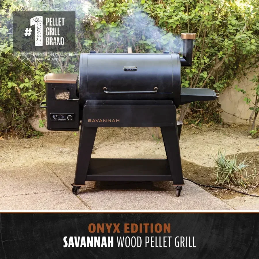 Parrilla de Pellets de Madera Savannah – Ahumador y BBQ Exterior con Control Digital