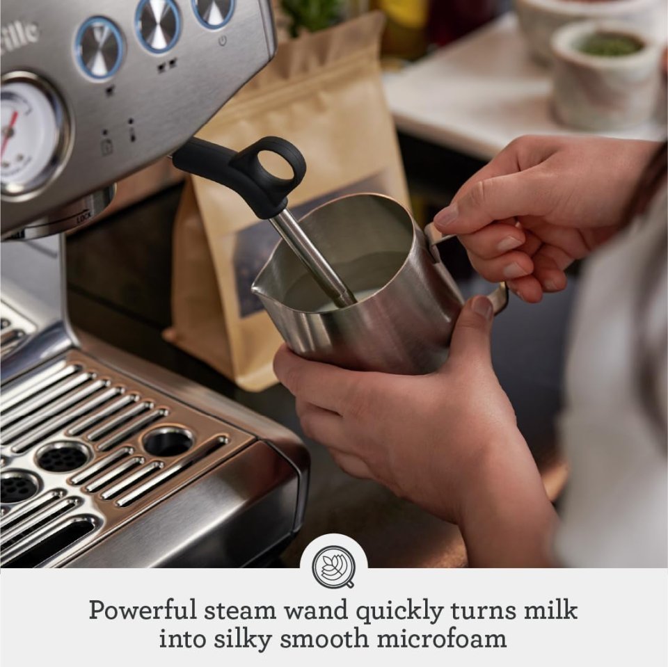 Macchina per Espresso Breville Barista Express Impress | Macinacaffè Integrato e Pressatura Assistita
